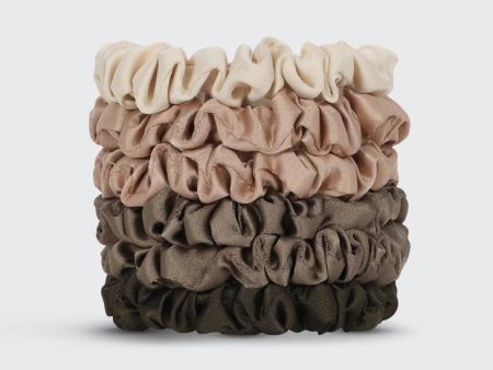 Ultra Petite Satin Scrunchies 6pc - Eucalyptus Hot on Sale