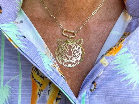 Tiger Necklace - Gold on Sale