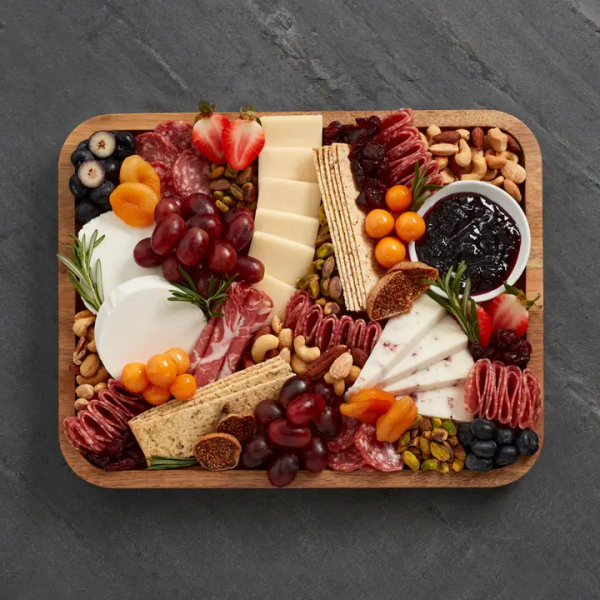 Farberware Acacia Cutting Board with White Handles For Cheap