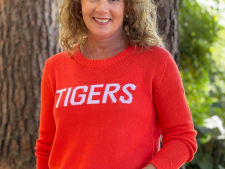 Best Game Sweater - Tigers Block Letters - Orange Online Hot Sale