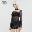 Coffin Cutie Rushed Mesh Top by Devil Fashion For Sale