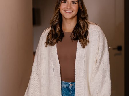 Libby Boxy Cardigan | Ivory on Sale