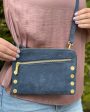 Hammitt Nash Small Leather Crossbody Wristlet - Skies Nubuck Online Hot Sale