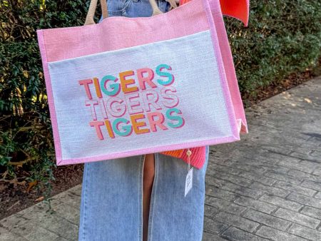 Tiger Friends Jute Pocket Tote Online Hot Sale