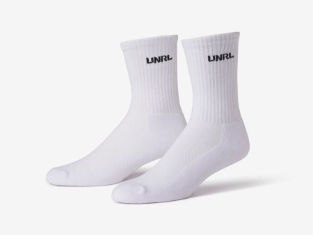 UNRL Mid-Calf Performance Sock 3 Pair | White Supply