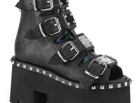 ASHES-70 Chunky Heel Platform Sandals by Demonia Supply