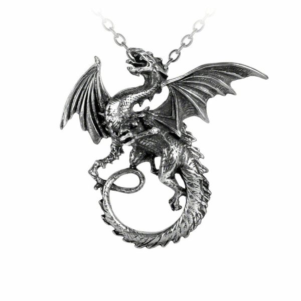 The Whitby Wyrm Pendant Necklace by Alchemy Gothic Online Sale