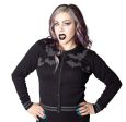 Bat Flock Grey Cardigan by Kreepsville 666 Discount