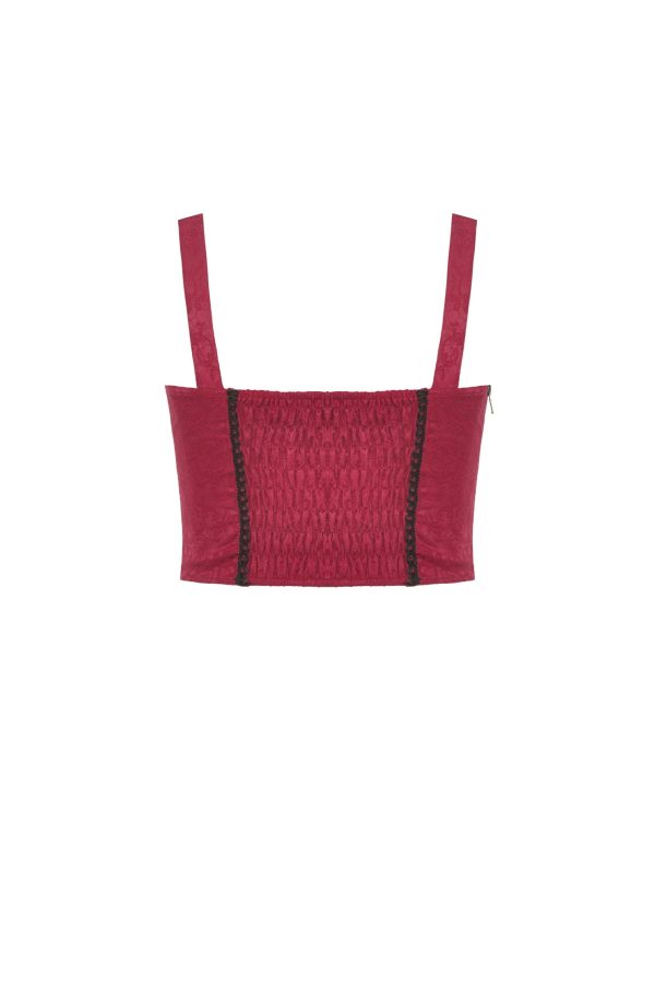 Caught Red Handed Gothic Corset Top by Dark In Love Discount