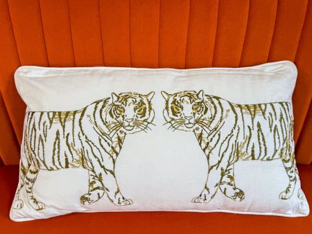 Tiger Walk Pillow For Sale