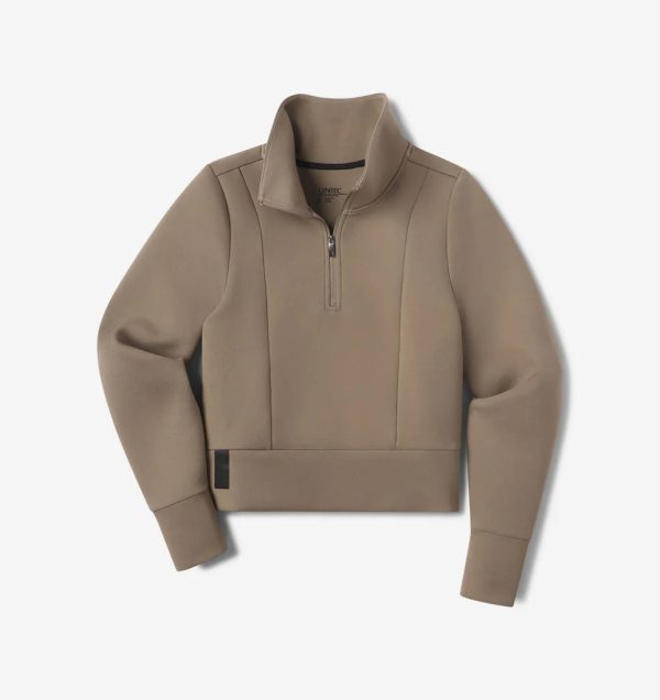 UNRL LuxBreak Half Zip Pullover | Walnut Sale