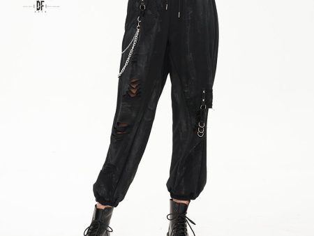 Burnt Out Pants by Devil Fashion Online Sale