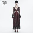 Crimson Calligraphy Lace Dress by Devil Fashion Hot on Sale