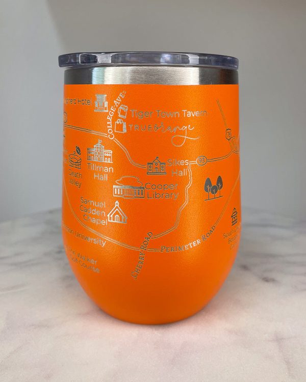 Clemson Map Insulated Wine Tumbler Supply