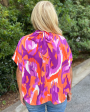 Clemson Spirit High Tie Neck Bubble Hem Top on Sale