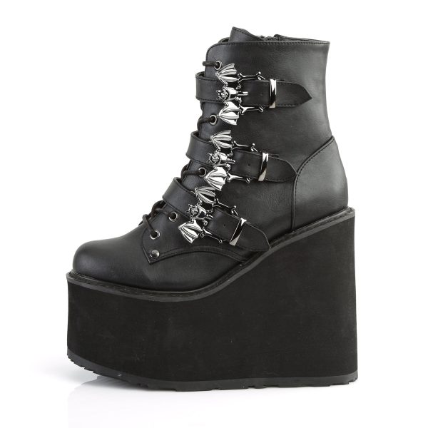 SWING-103 Bat Platform Ankle Boots by Demonia For Discount