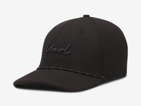 UNRL Golf Script Rope Snapback [Mid-Pro] | Black Online Hot Sale