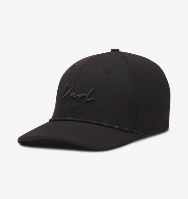 UNRL Golf Script Rope Snapback [Mid-Pro] | Black Online Hot Sale