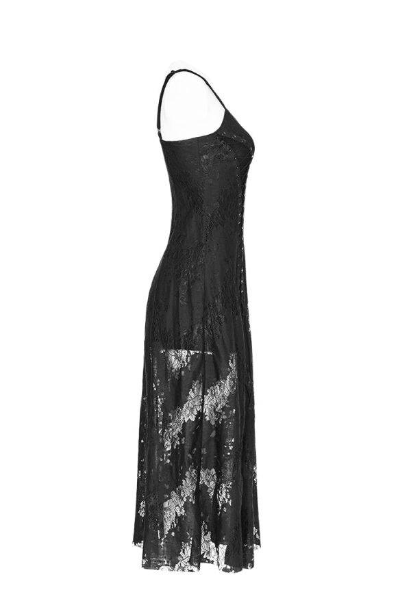 Dark Vintage Split Dress by Punk Rave Online