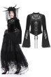 Ashes To Ashes Gothic Velvet Lace Top by Dark In Love Cheap