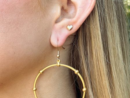 Inspire Designs Studded Hoop Earrings Online now