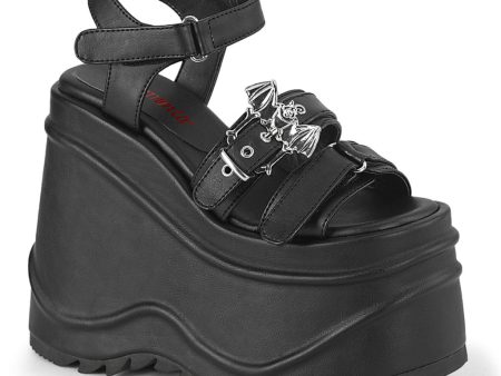 WAVE-13 Bat Platform Sandals by Demonia Online now