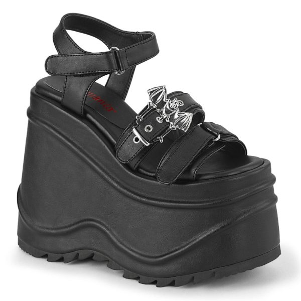 WAVE-13 Bat Platform Sandals by Demonia Online now