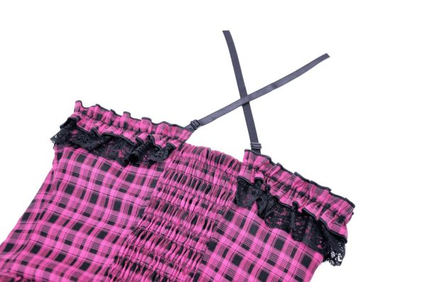 Bratty Pink Plaid Dress by Dark In Love Online