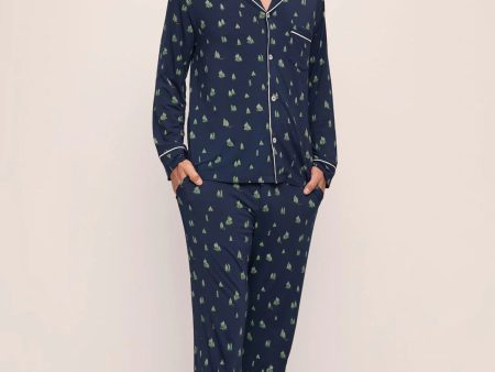 William Printed Modal Long PJ Set on Sale