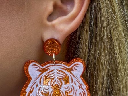 Tiger Fun Earrings Discount