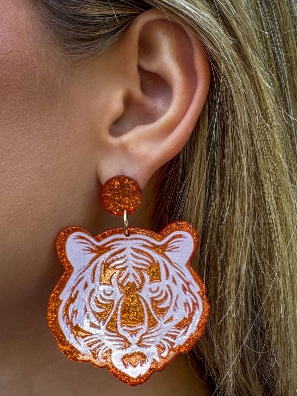 Tiger Fun Earrings Discount