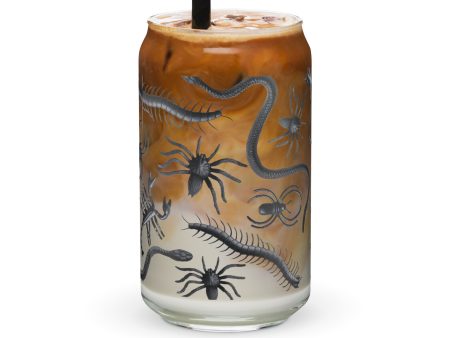 Cute Creepy Crawlies Glass Can Cup by The Dark Side of Fashion Online