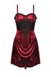 Crimson Boudoir Velvet Dress by Dark In Love Sale