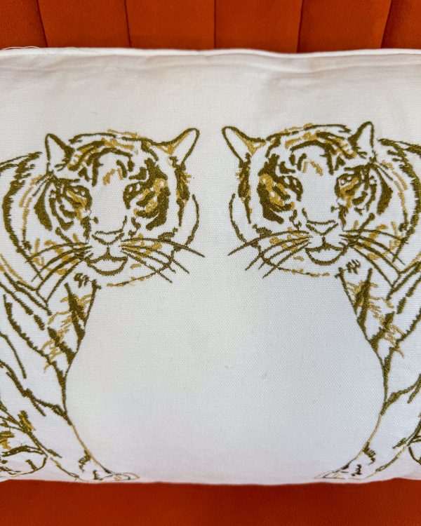 Tiger Walk Pillow For Sale