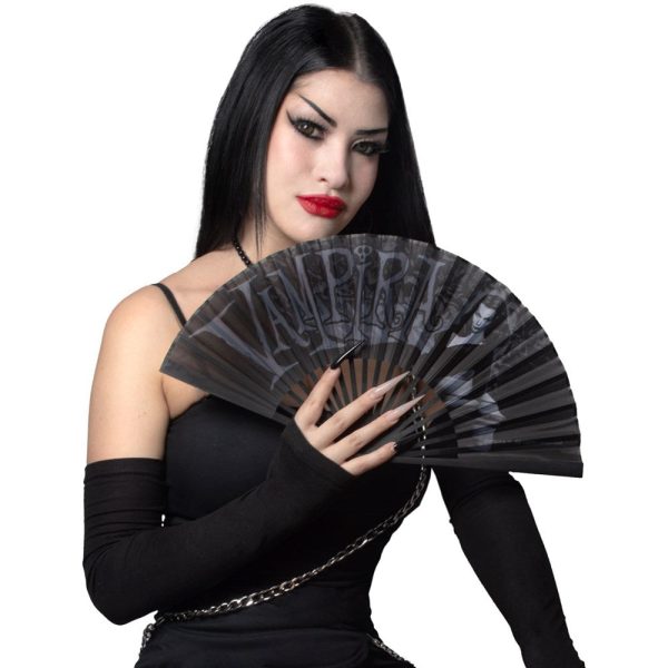 Vampira Coffin Fabric Fan by Kreepsville 666 Online Sale