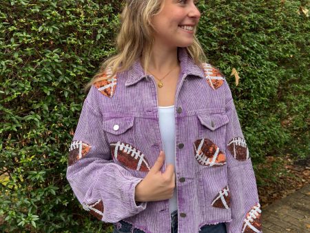 Trendy Tailgate Jacket - Purple For Cheap