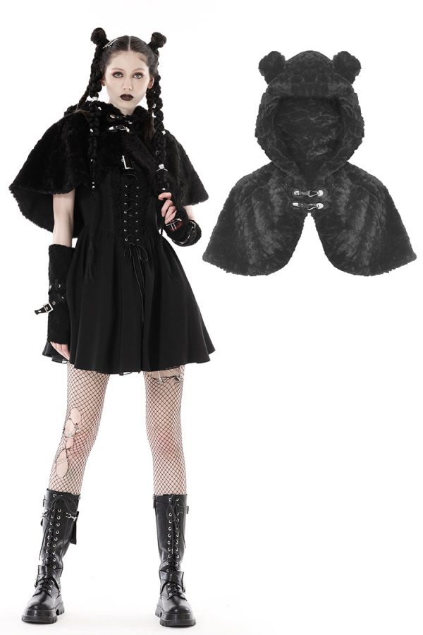 Dark Cuddly Bear Gothic Lolita Cape by Dark in Love Online Sale