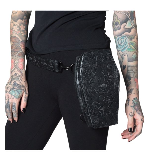 Coffin Convertible Hip Pouch Bag by Kreepsville 666 For Cheap