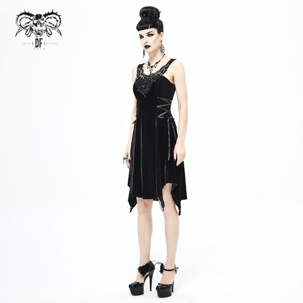 Dark Gardens Velvet Dress by Devil Fashion Supply