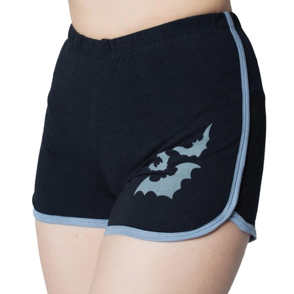 Bat Grey Running Shorts by Kreepsville 666 Online now