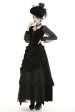 Agnes Gothic Ruffle Velvet Skirt by Dark In Love Online Sale