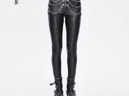 Broken Love PU Leather Pants by Devil Fashion Online Hot Sale