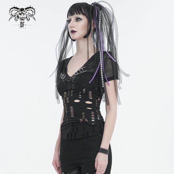 Technical Error Gothic Top by Devil Fashion Online Hot Sale