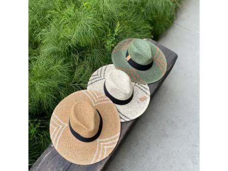 Summer Wide Brim Chevron Pattern Brim Hat Discount