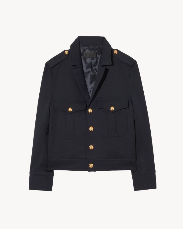 Lourdes Cropped Military Blazer For Cheap