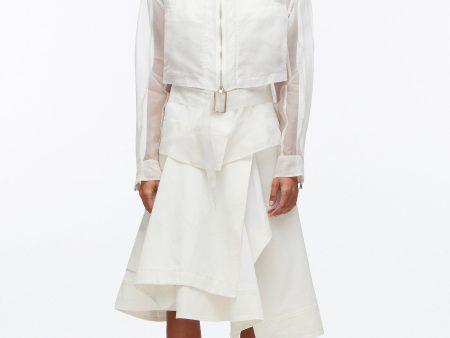 Organza Double Layered Belted Jacket Online Hot Sale