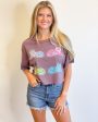 Vibrant Tigers Cropped Tee - Dusty Purple For Discount