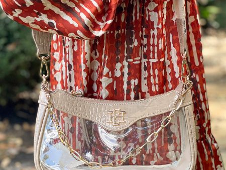 Cassidy Clear Crossbody - Taupe Patent Online Hot Sale