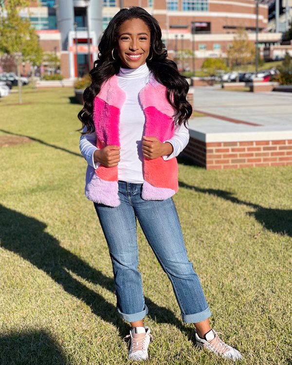 Campus Sunset Fur Vest Sale