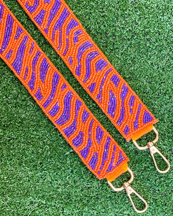 Tiger Stripe Beaded Purse Strap Supply